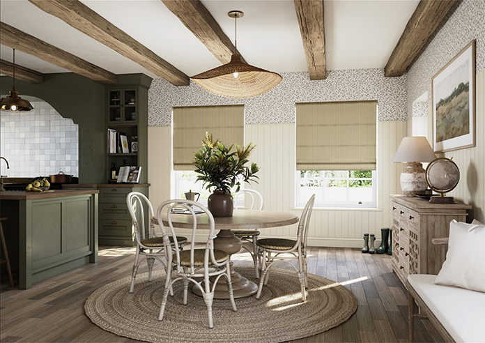 The British Stripe Co. Mary, Derwent No.1 - Twist&Fit Roman Blind - Image 7